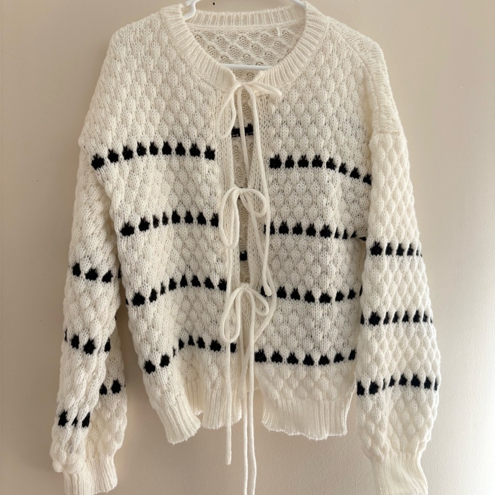 Shein Tie Front Sweater